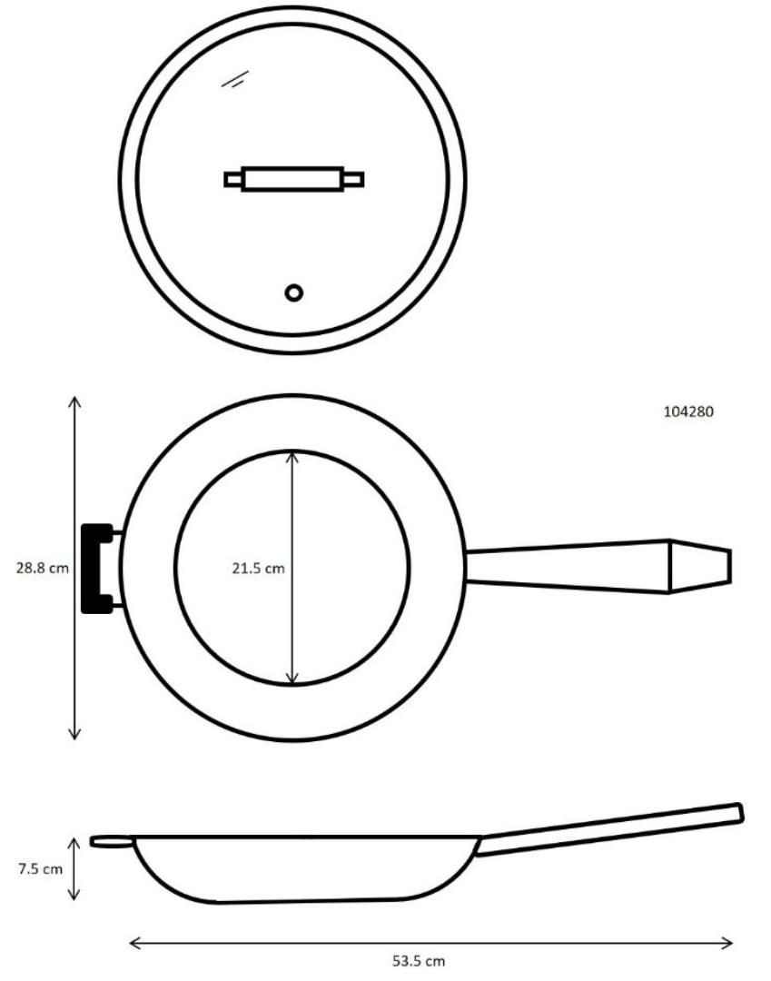 Deep Cast Iron Pan Extra Light With Silicone Handle 28 cm Ultra Light  Original 102880 RONNEBY BRUK