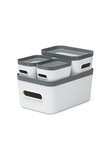 Orthex Opbergdoos 'Smartstore Compact' set van 4 kleur grijs Orthex Opbergdoos 'Smartstore Compact' set van 4 kleur grijs