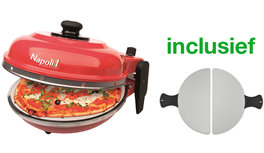 Optima Napoli Pizza Express steenoven rood incl. metalen pizza spatels Optima Napoli Pizza Express steenoven rood incl. metalen pizza spatels