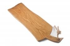 Tapasplank eiken rechthoek met steel 57 x 18 cm Tapasplank eiken rechthoek met steel 57 x 18 cm