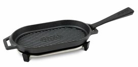 Ooni grillpan grizzler gietijzer met RVS serveerplank Ooni grillpan grizzler gietijzer met RVS serveerplank