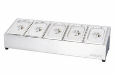 Cozze Topping Station met 5 Bakjes en Dekseltjes Cozze Topping Station met 5 Bakjes en Dekseltjes